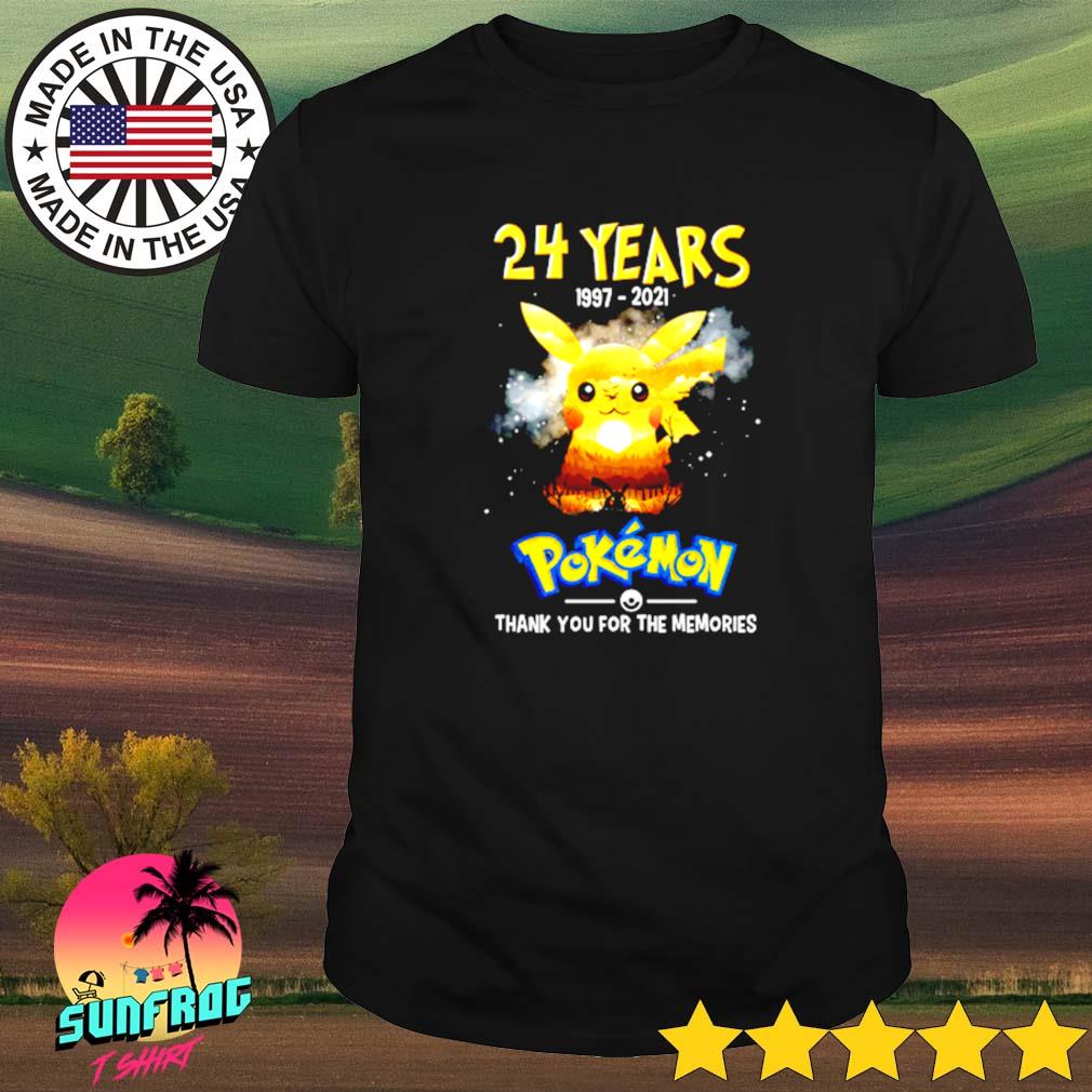 24 Years of Pokemon 1997-2021 signatures shirt