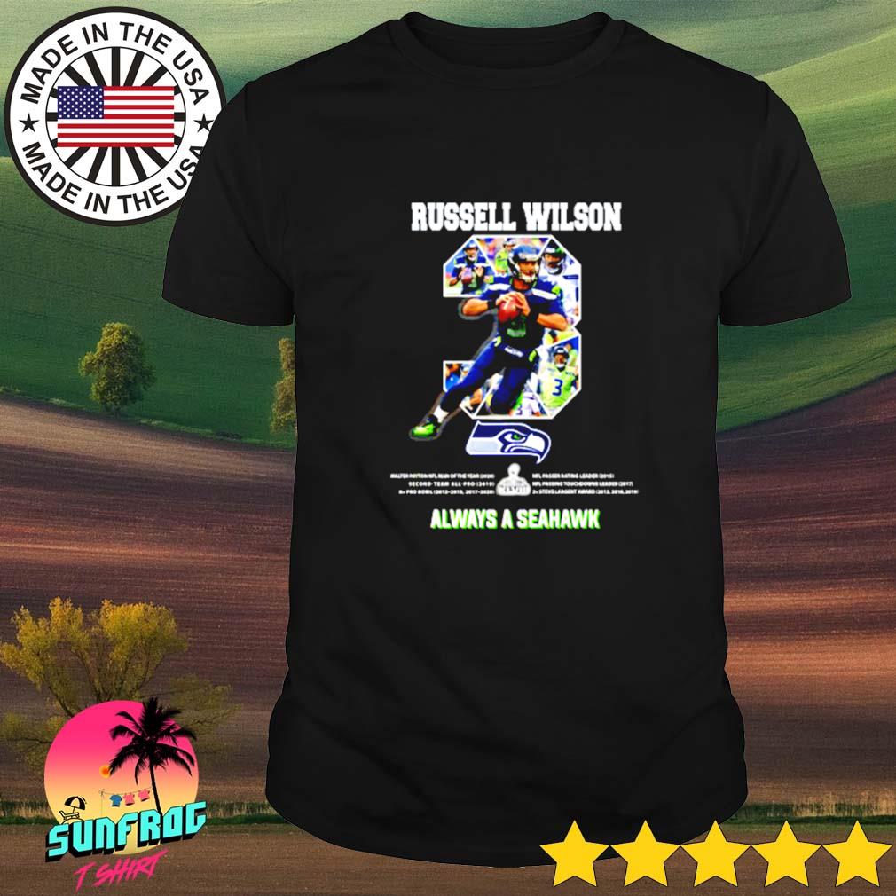 3 Russell Wilson always a Seahawk shirt
