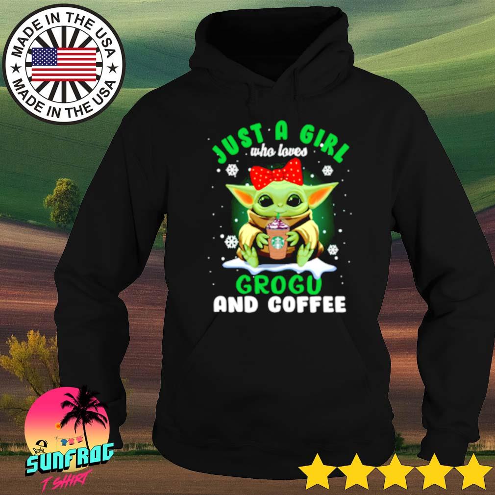 Star Wars baby Yoda just a girl who loves Grogo and coffee s Hoodie