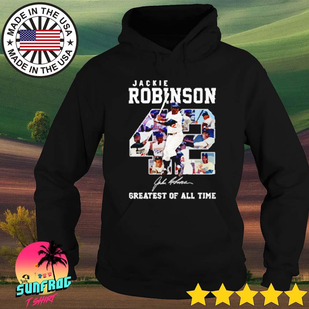 Jackie Robinson 42 greatest of all time signature shirt, hoodie, sweater,  long sleeve and tank top