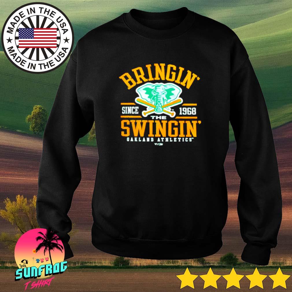 Oakland Athletics bringin swingin since 1968 shirt - Dalatshirt