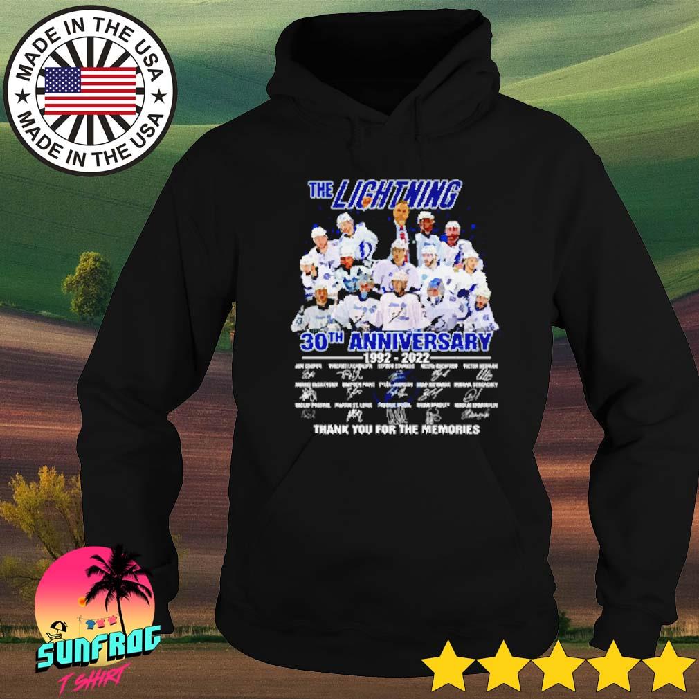 Tampa Bay Lightning 30th Anniversary 1992 2022 Signatures Thank You For The  Memories Shirt, hoodie, sweater, long sleeve and tank top