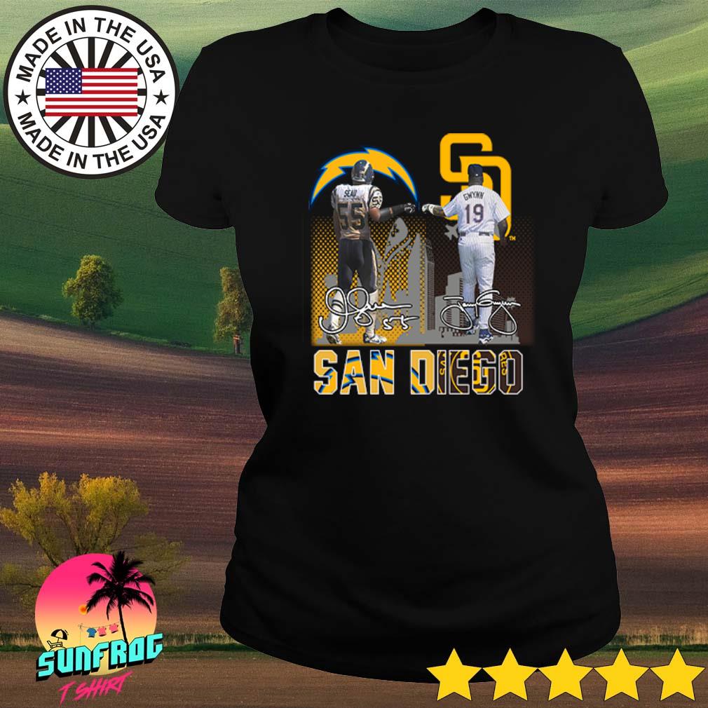 San Diego Junior Seau and Tony Gwynn San Diego Padres City San Diego  signatures shirt, hoodie, sweater, long sleeve and tank top