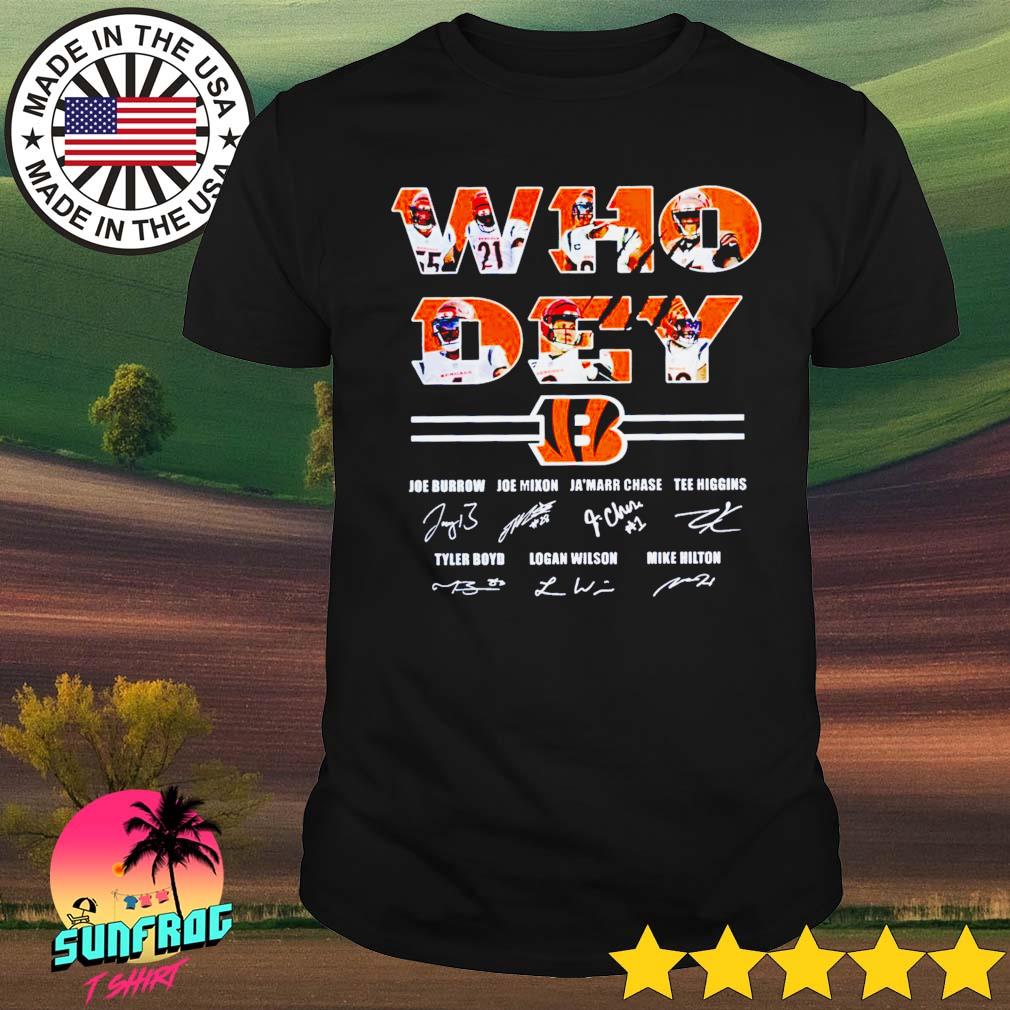 Who Dey Cincinnati Bengals skyline Signatures Shirt, hoodie, sweater, long  sleeve and tank top