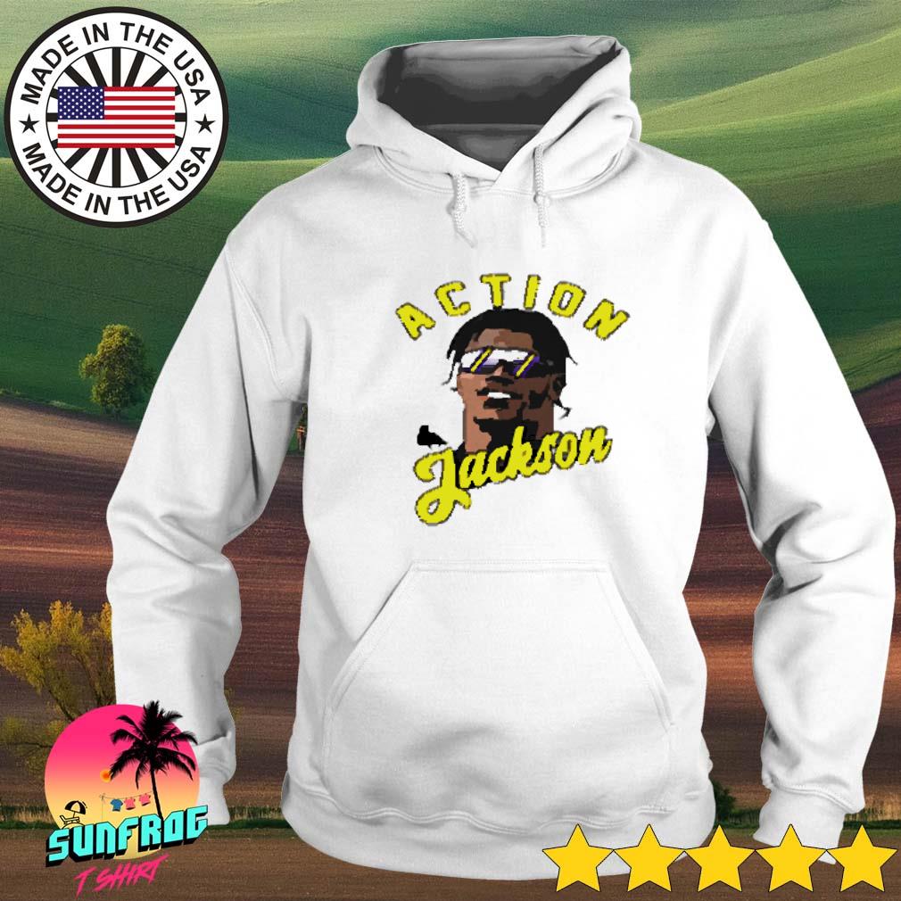 Official action lamar jackson 2022 shirt, hoodie, sweater, long