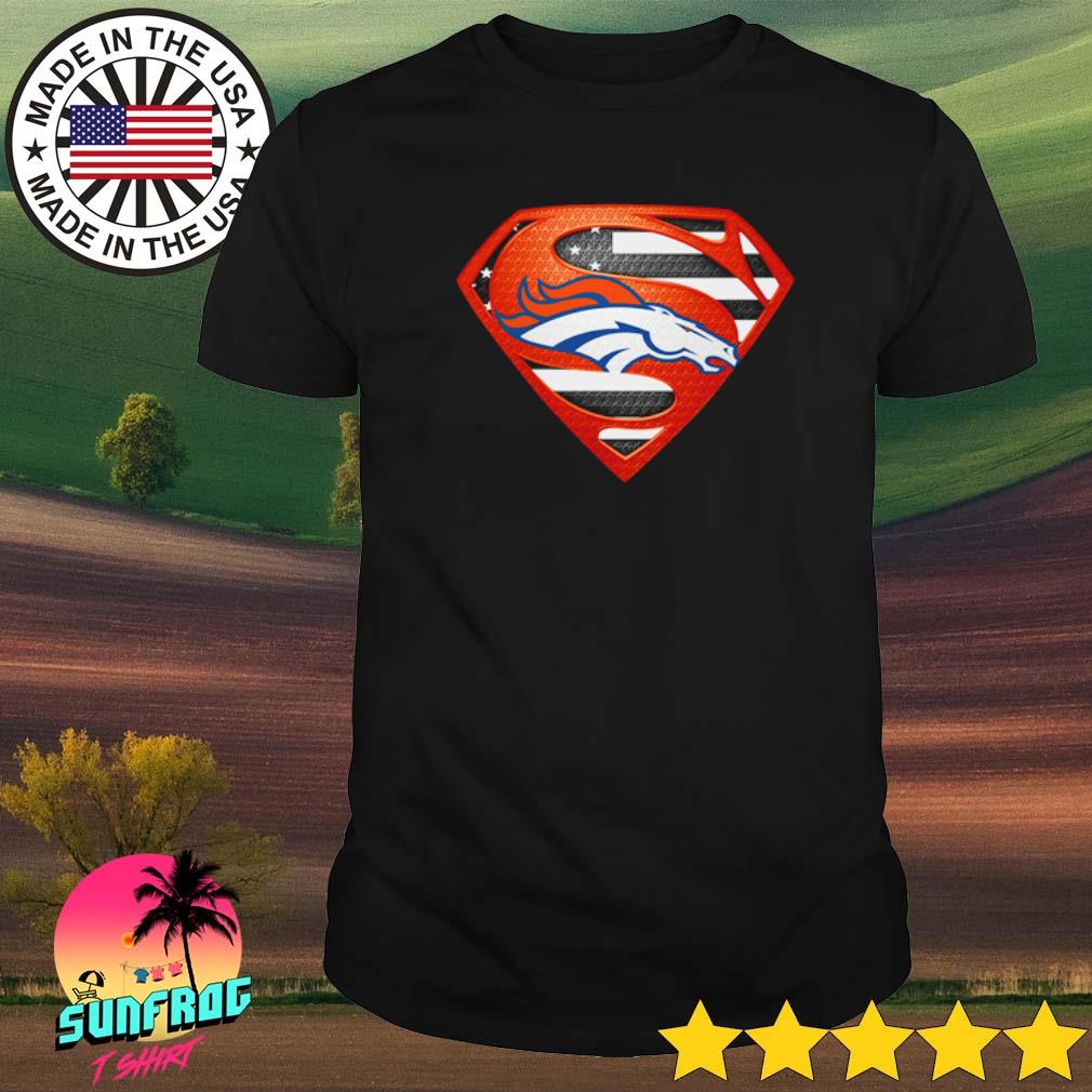 Superman Denver Broncos American flag shirt