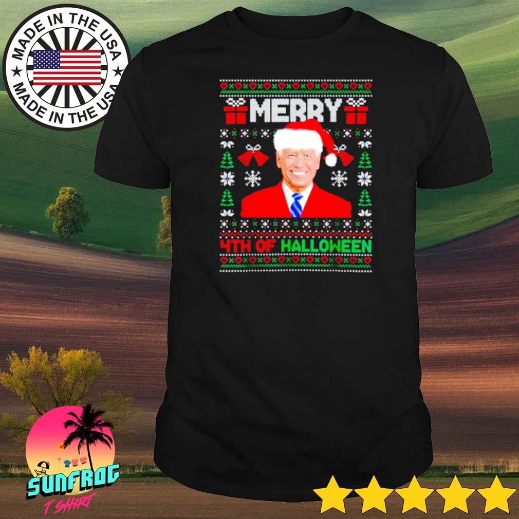 Joe Biden merry 4th of halloween ugly Christmas shirt