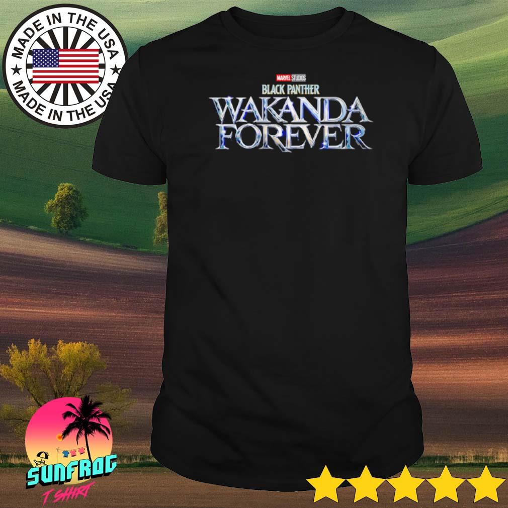 Marvel Studio Black Panther Wakanda forever logo shirt