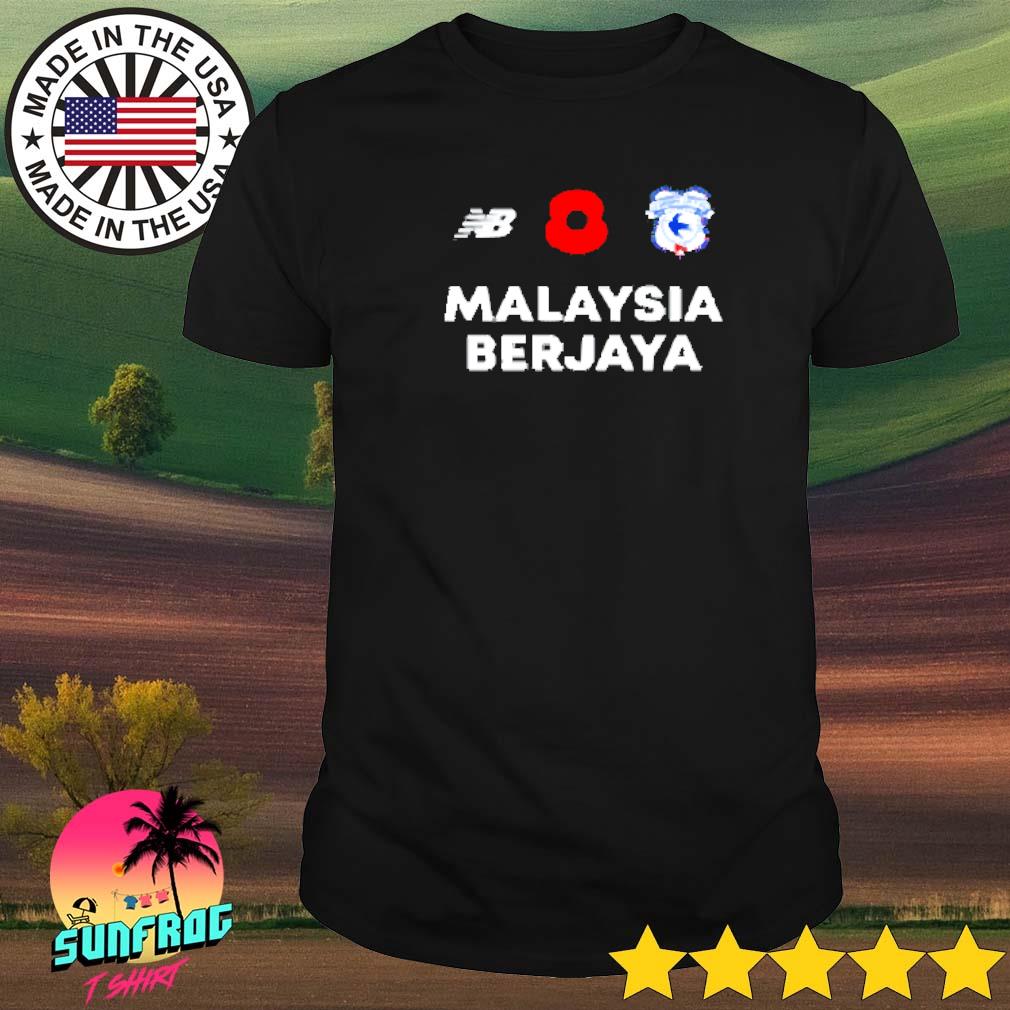 New Balance Poppy Cardiff City FC Malaysia Berjaya Shirt t-shirt