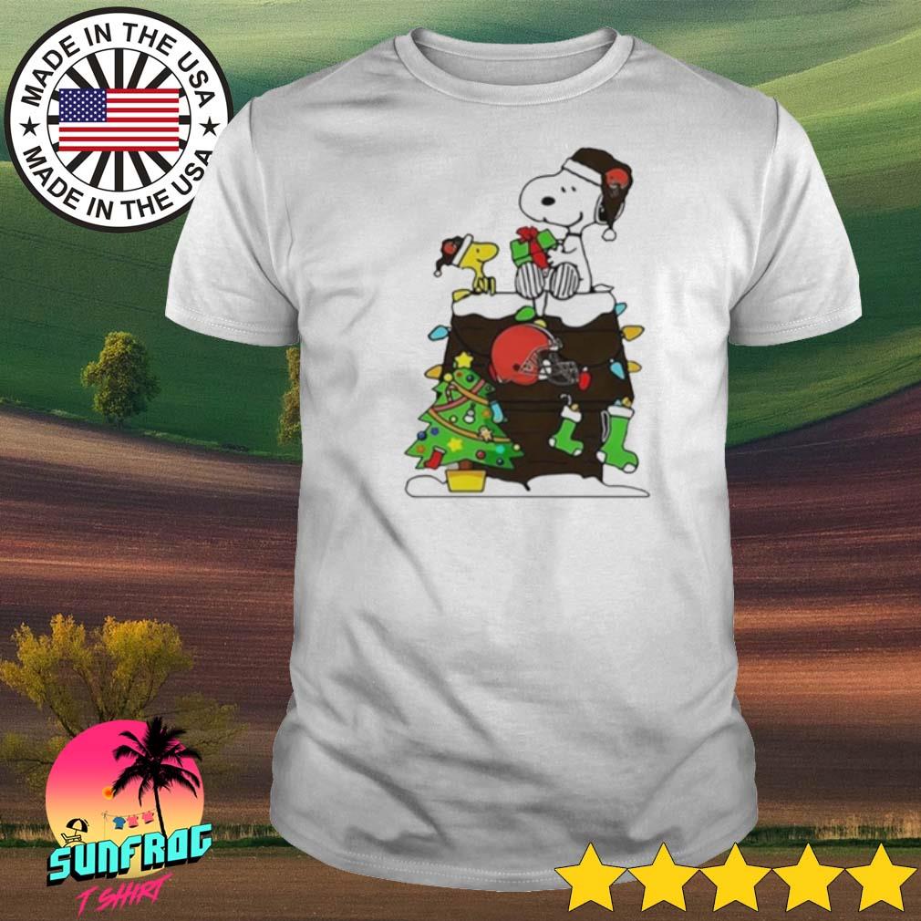 NFL Cleveland Browns Snoopy and Woodstock Christmas shirt