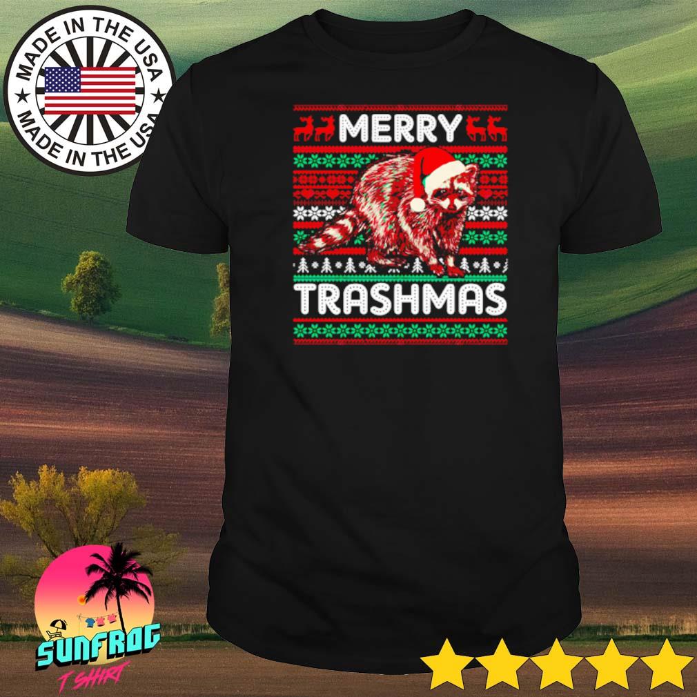 Raccoon merry trashmas ugly Christmas shirt