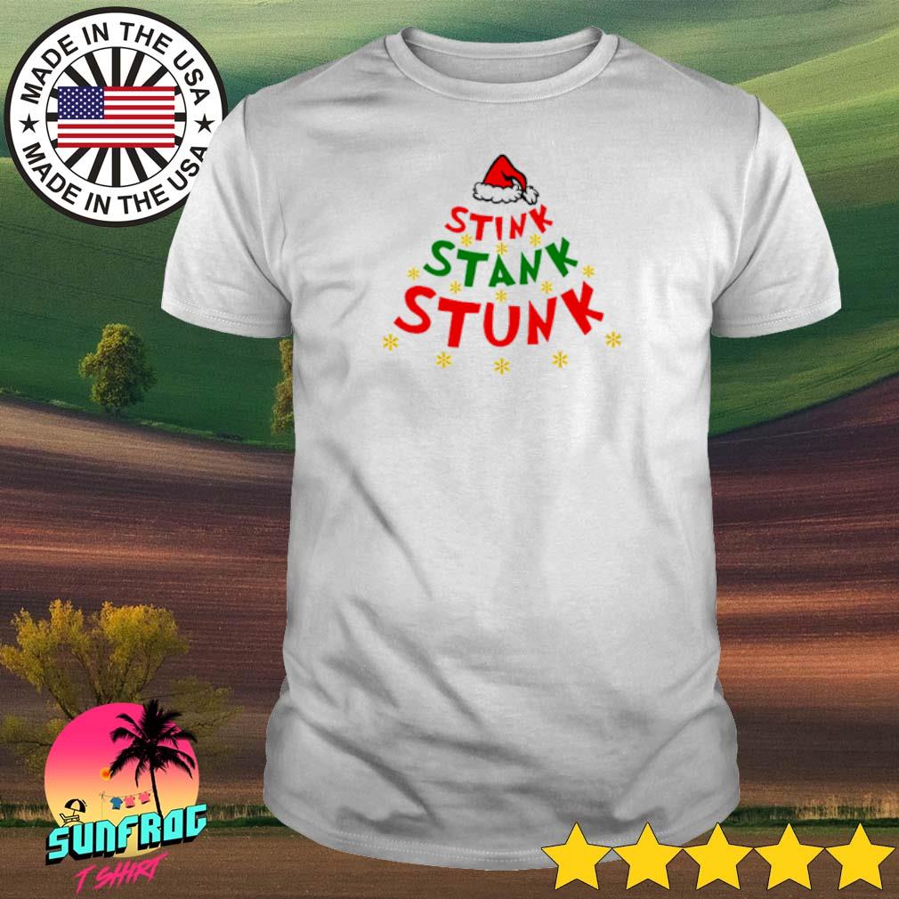 Santa hat stink stank stunk Christmas shirt