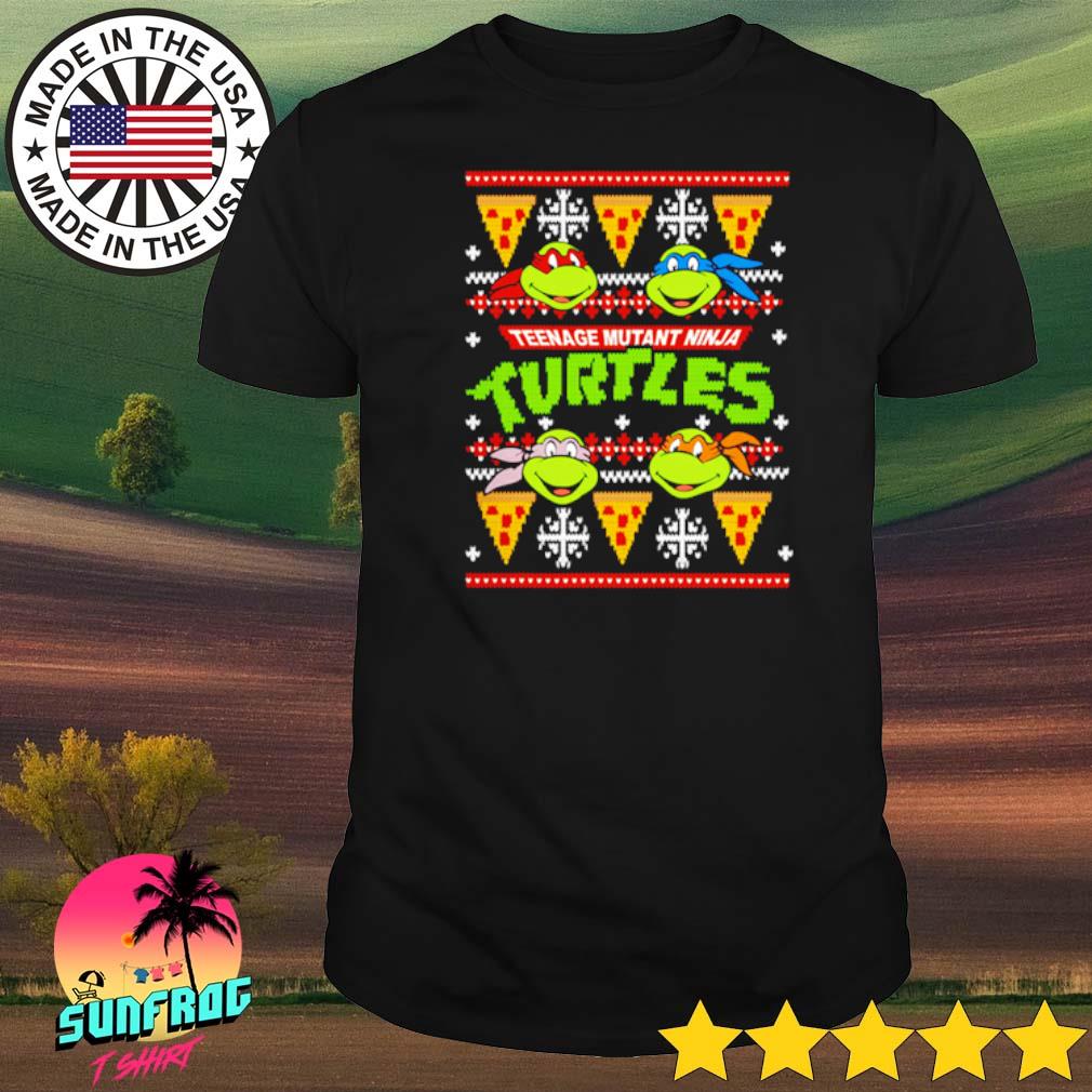 Teenage Mutant Ninja Turtles pizza ugly Christmas shirt