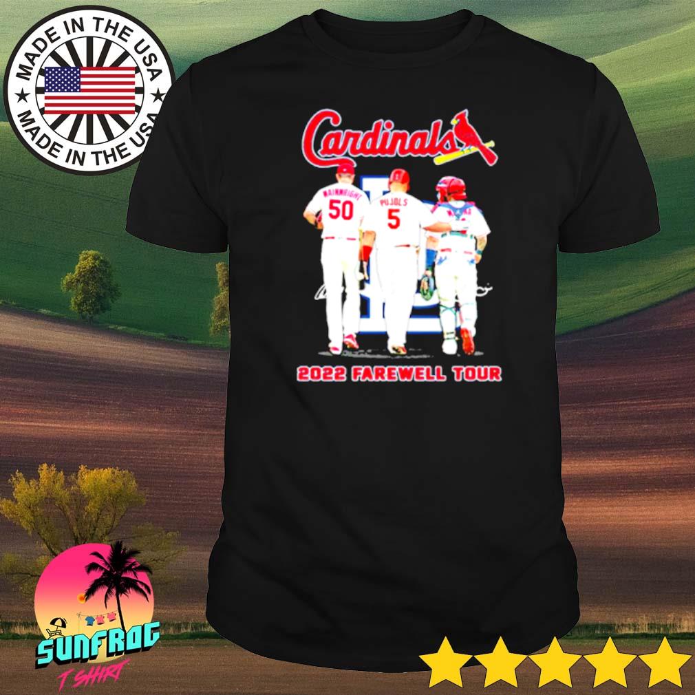 The farewell tour 2022 Adam Wainwright Albert Pujols and Yadier Molina Cardinals shirt