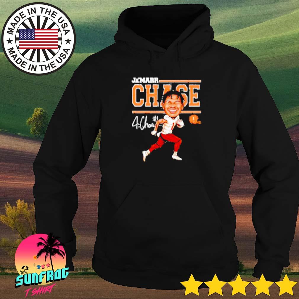 Cincinnati Football Ja'Marr Chase Cartoon signature shirt, hoodie, sweater  and v-neck t-shirt