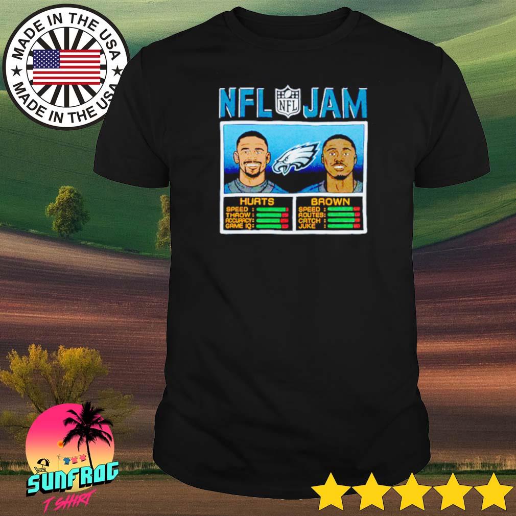 NFL Jam Eagles Hurts and Brown shirt