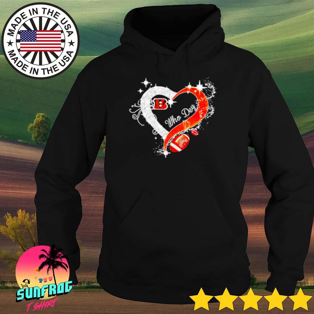 Cincinnati Bengals Heart Diamond shirt, hoodie, sweater, long sleeve and  tank top