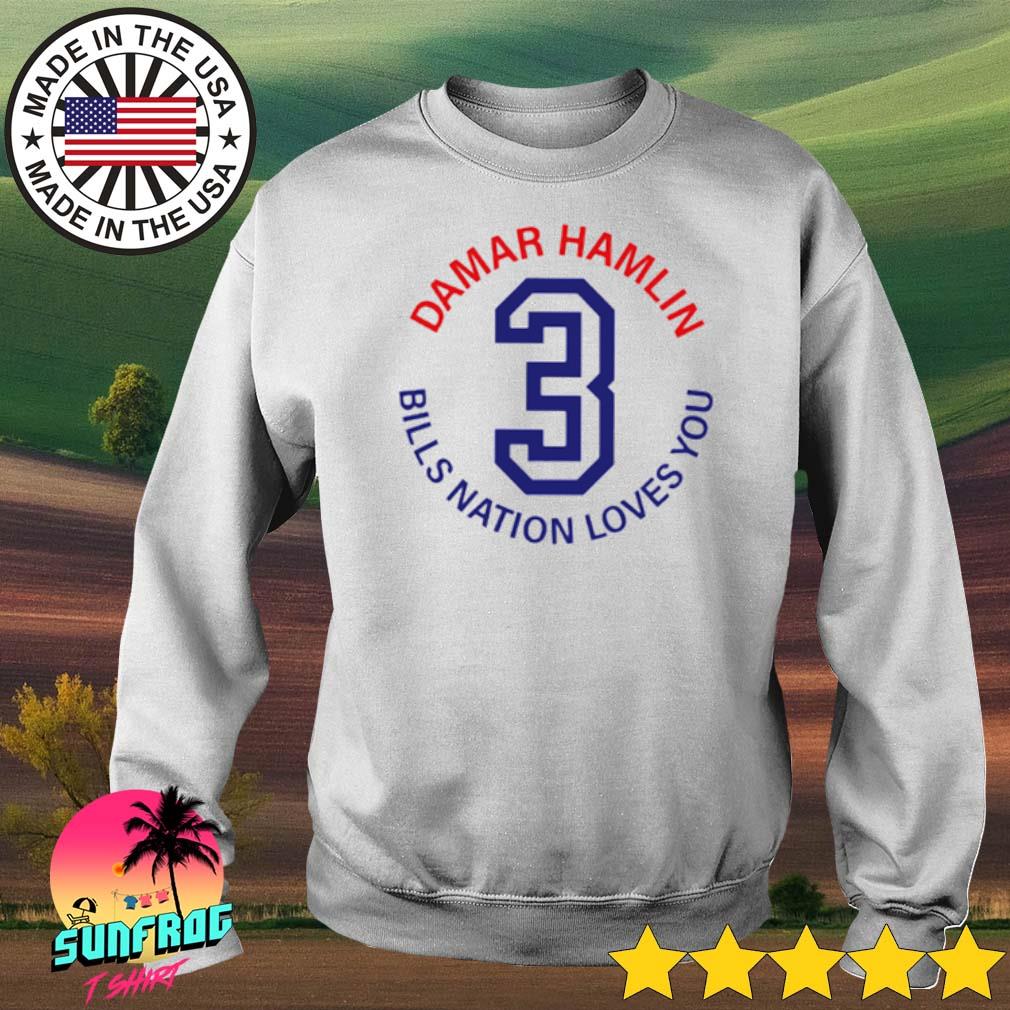 Love for 3 Damar Hamlin shirt, hoodie, sweater, long sleeve and