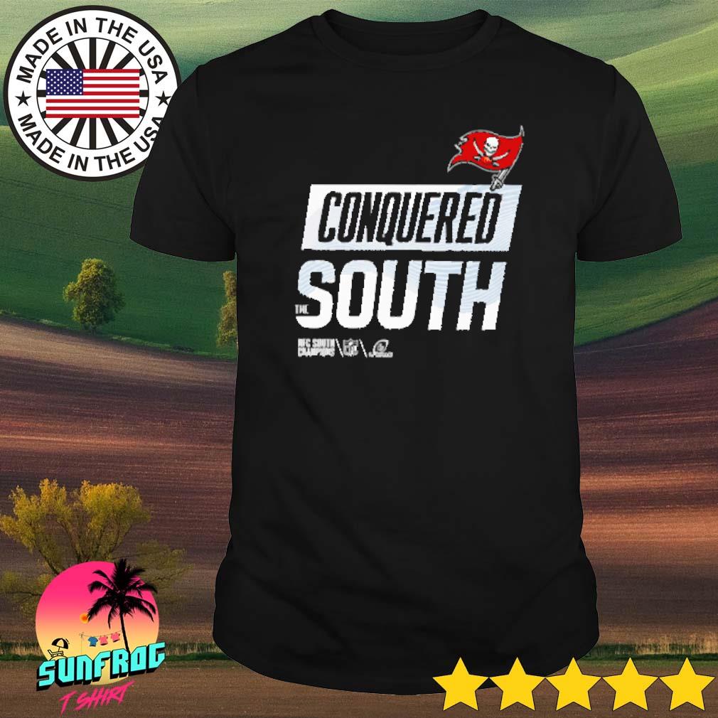 Official conquered the south NFC south champions tampa bay buccaneers T- shirt, hoodie, sweater, long sleeve and tank top