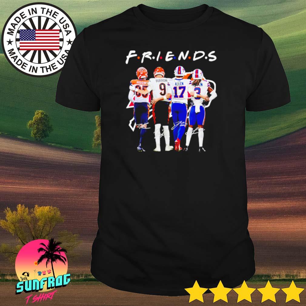 Friends Tee Higgins Joe Burrow Josh Allen And Damar Hamlin Signatures Funny  T Shirts - Banantees