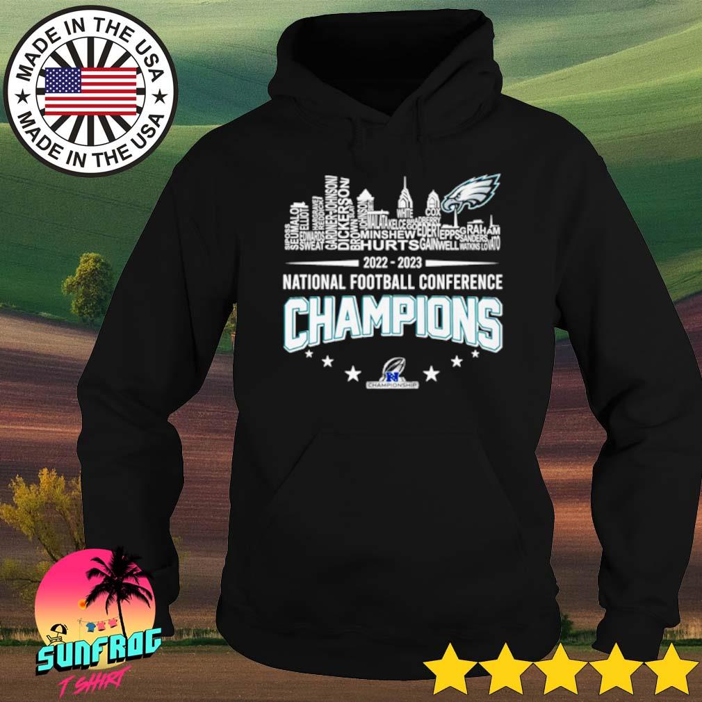 Philadelphia eagles skyline 20222023 national Football conference champions  T-shirt, hoodie, sweater, long sleeve and tank top