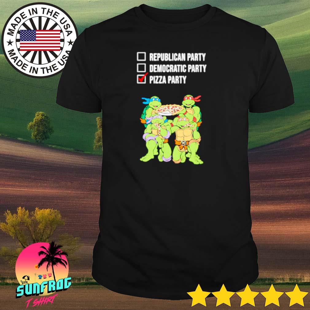 4 turtles Ninja turtles republican party democratic party pizza party shirt,  hoodie, longsleeve, sweater