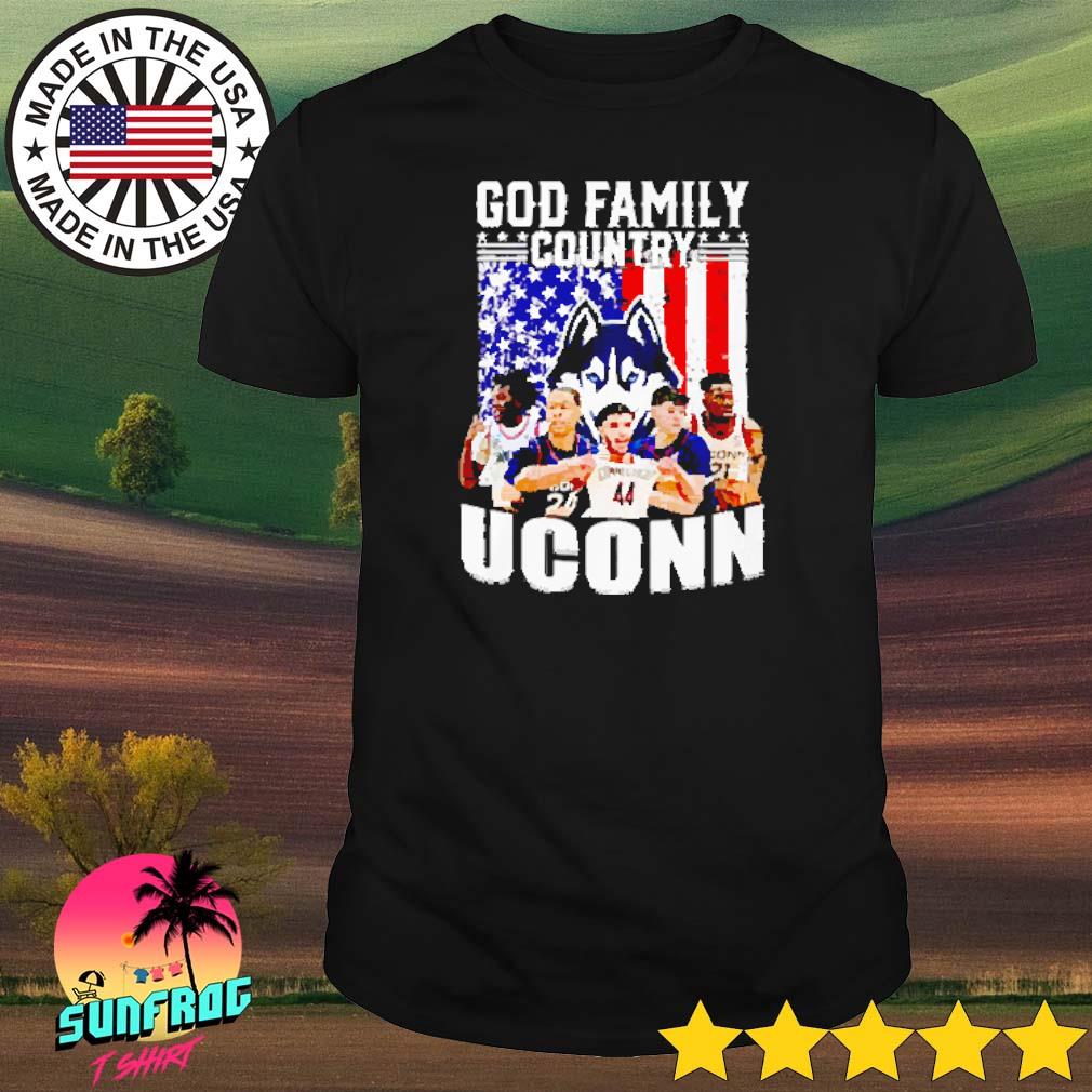 God Family Country UConn Huskies Basketball T-Shirt