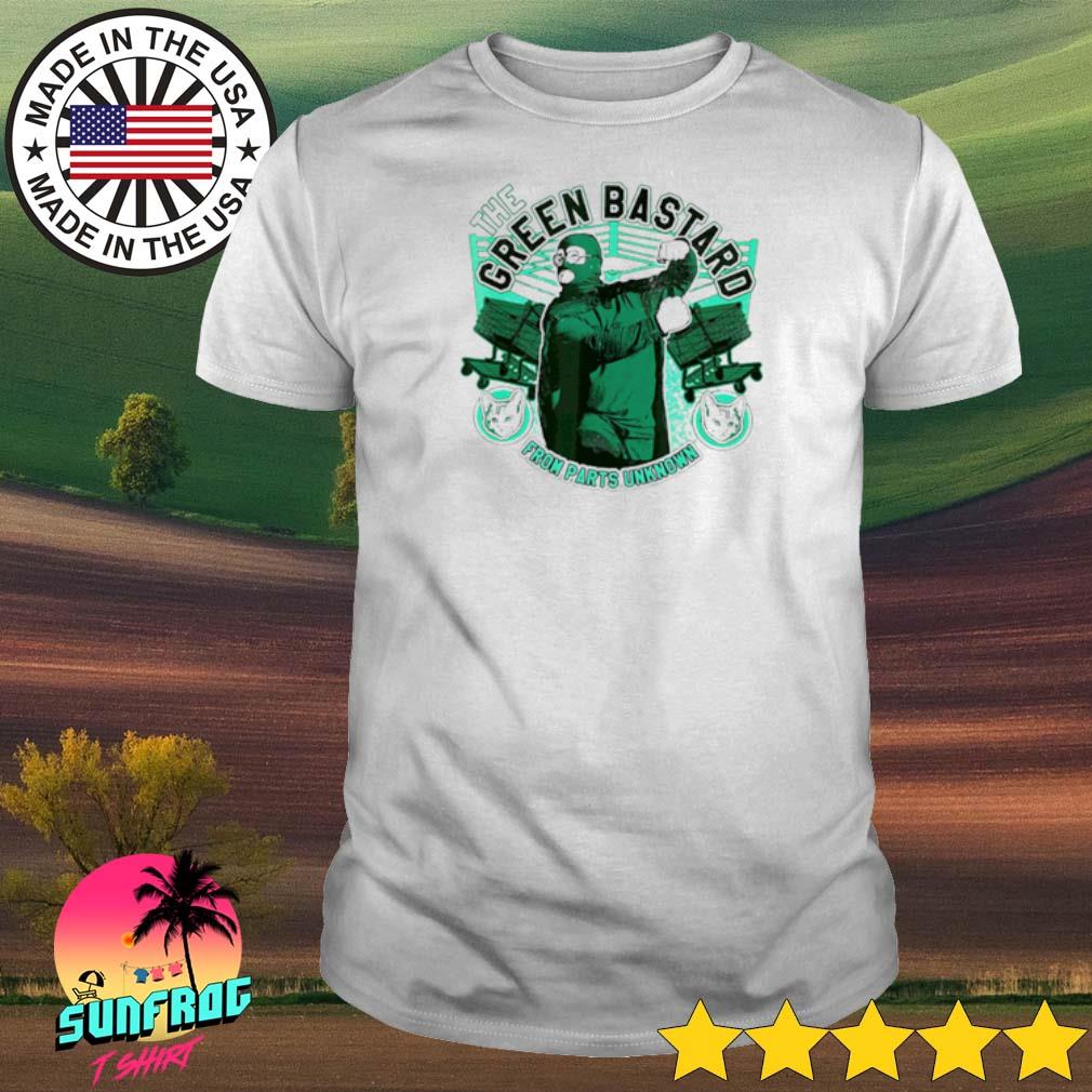 The Green Bastard from Parts Unknown logo shirt