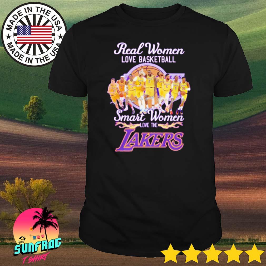 Real women love basketball smart women love The Lakers t-shirt, hoodie,  sweater, long sleeve and tank top