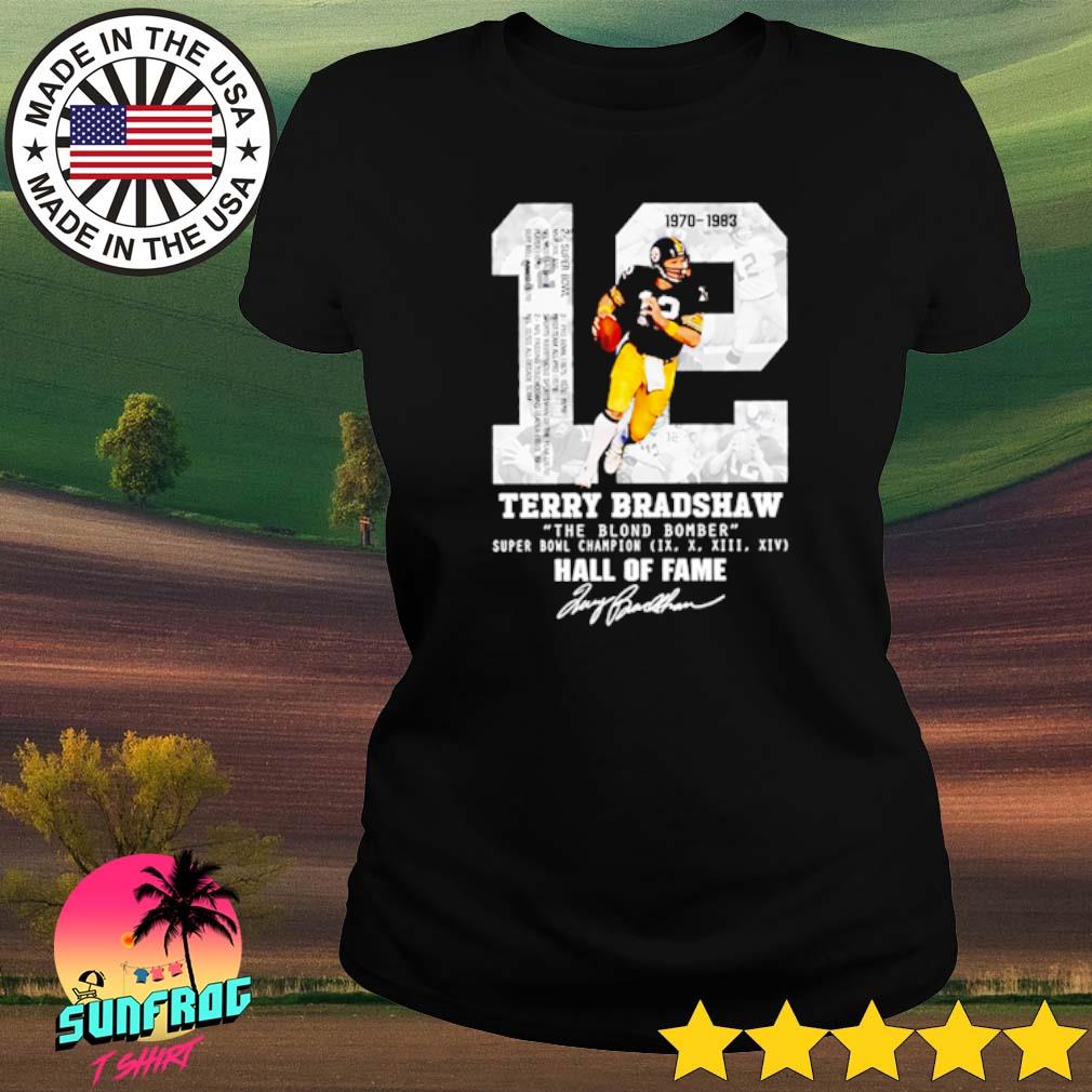 Terry Bradshaw The Blond Bomber Hall Of Fame Signature T-Shirt - TeeNavi