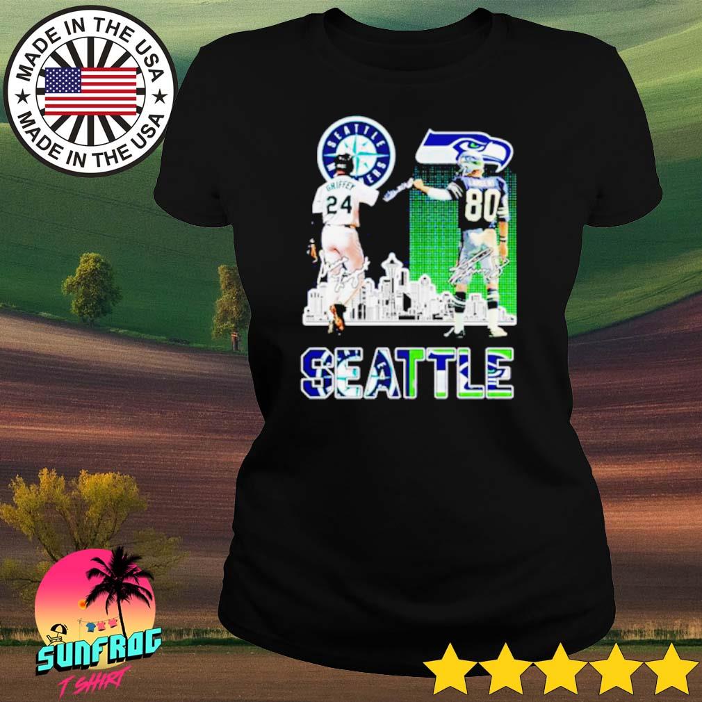 Seatle Mariners Griffey And Seahawks Largent City Champion T Shirt