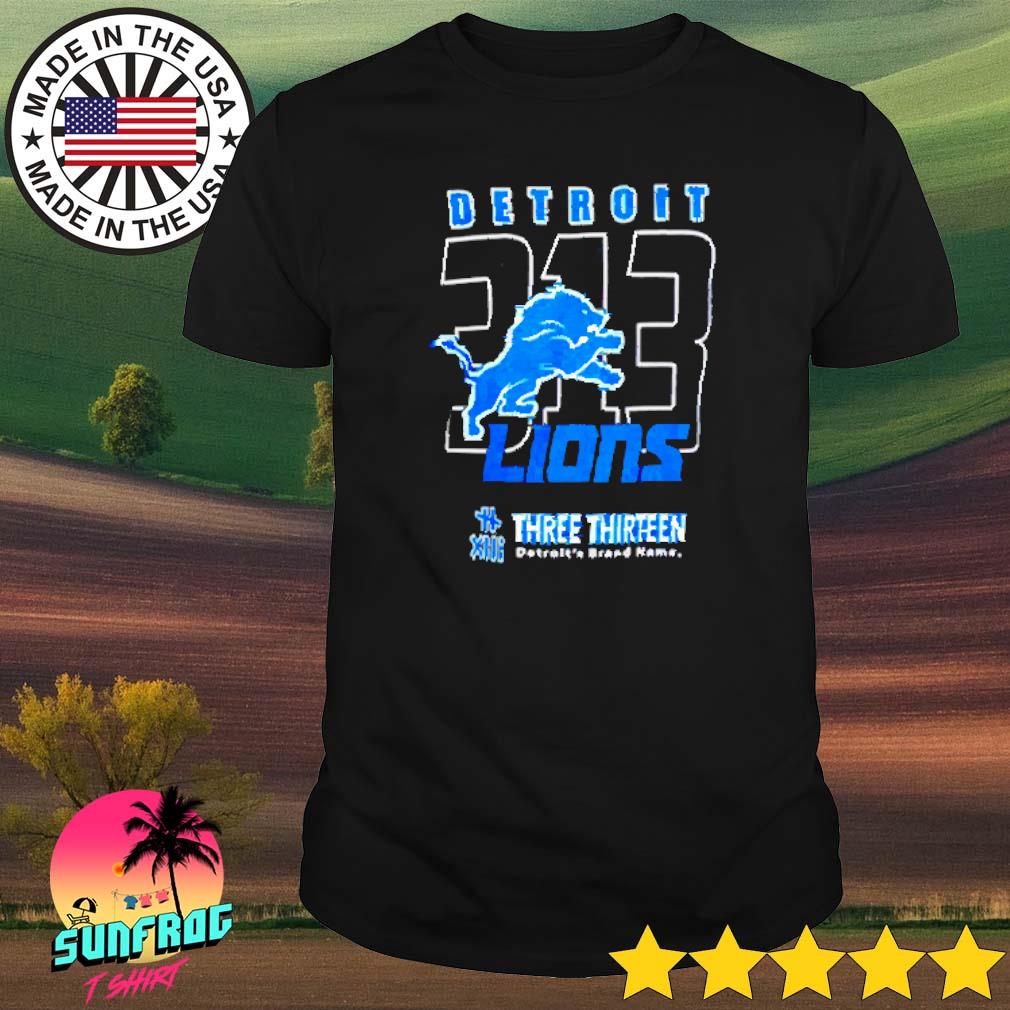 2023 Detroit Lions Three Thirteen Area Code T Shirt