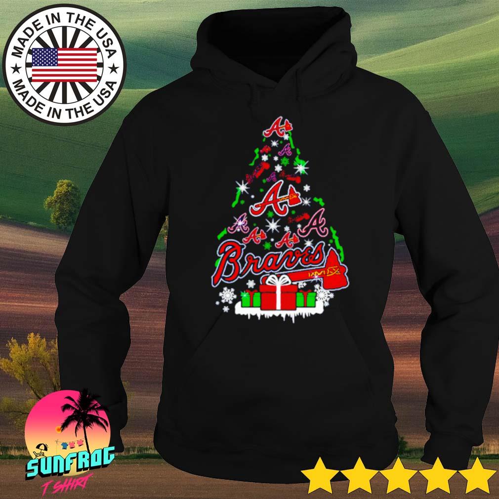 Funny atlanta Braves baseball logo Christmas tree 2023 shirt, hoodie,  sweater, long sleeve and tank top