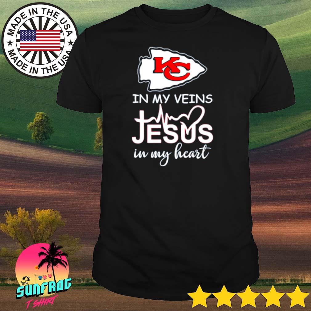 Kansas City Chiefs In My Veins Jesus In My Heart Shirt, hoodie, sweater,  long sleeve and tank top