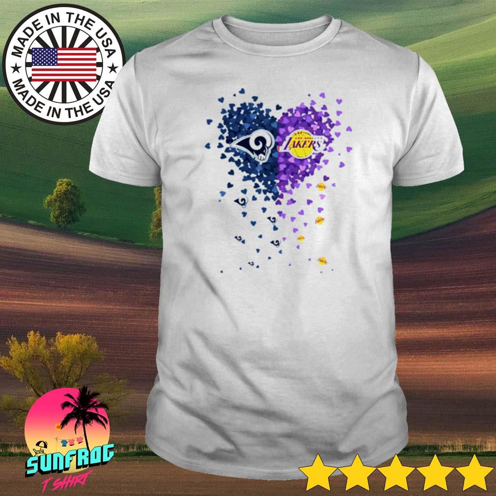 Los Angeles Rams Los Angeles Lakers Tiny Heart Shape 2023 Shirt