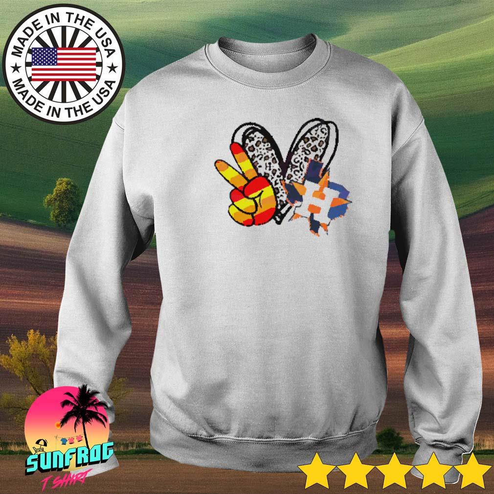 Peace Love Houston Astros Shirt, Sweater, Long Sleeved And Hoodie