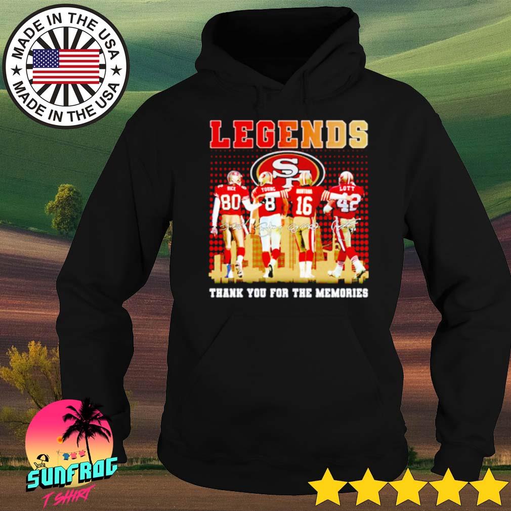 San Francisco 49ers Sports With 42 Lott 80 Rice And 16 Montana Signatures  Shirt, hoodie, sweater, long sleeve and tank top