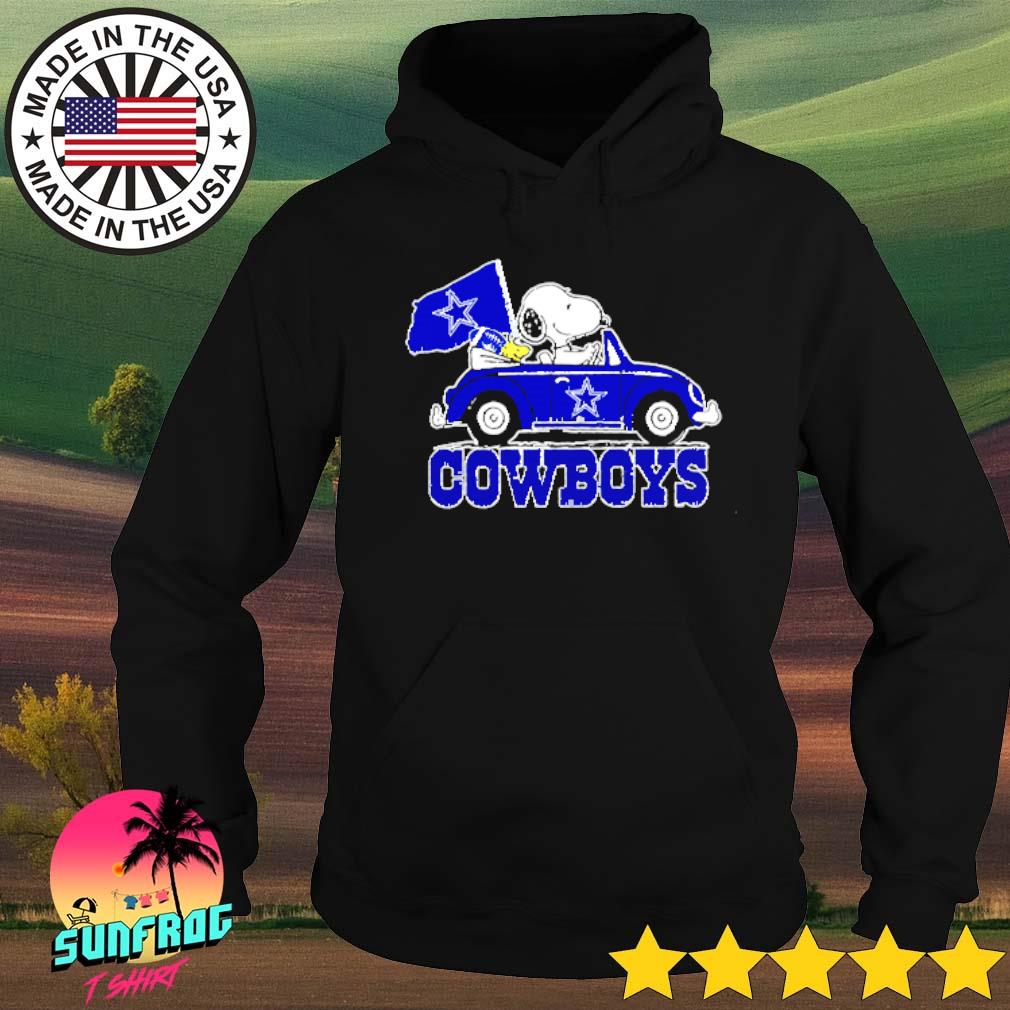 Snoopy And Woodstock Driving Car Dallas Cowboys Mug, hoodie