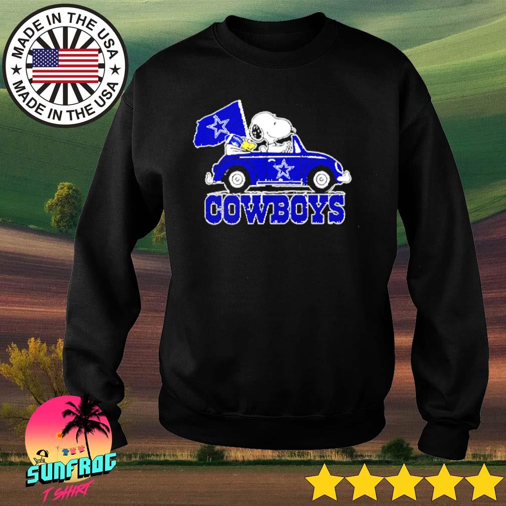 Snoopy And Woodstock Driving Car Dallas Cowboys Shirt