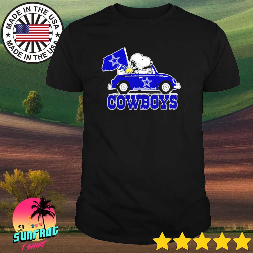 Snoopy And Woodstock Driving Car Dallas Cowboys Shirt