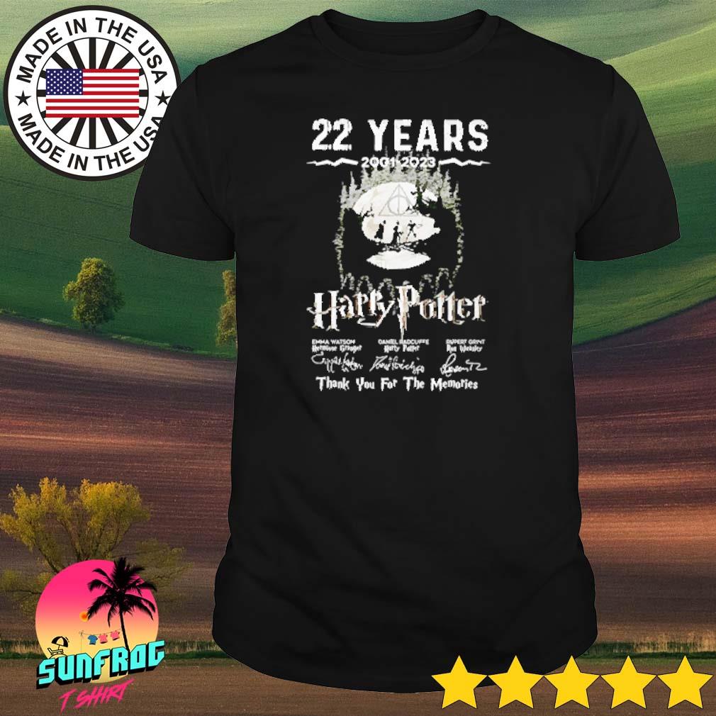 22 Years 2001-2023 Harry Potter thank you for the memories signature shirt