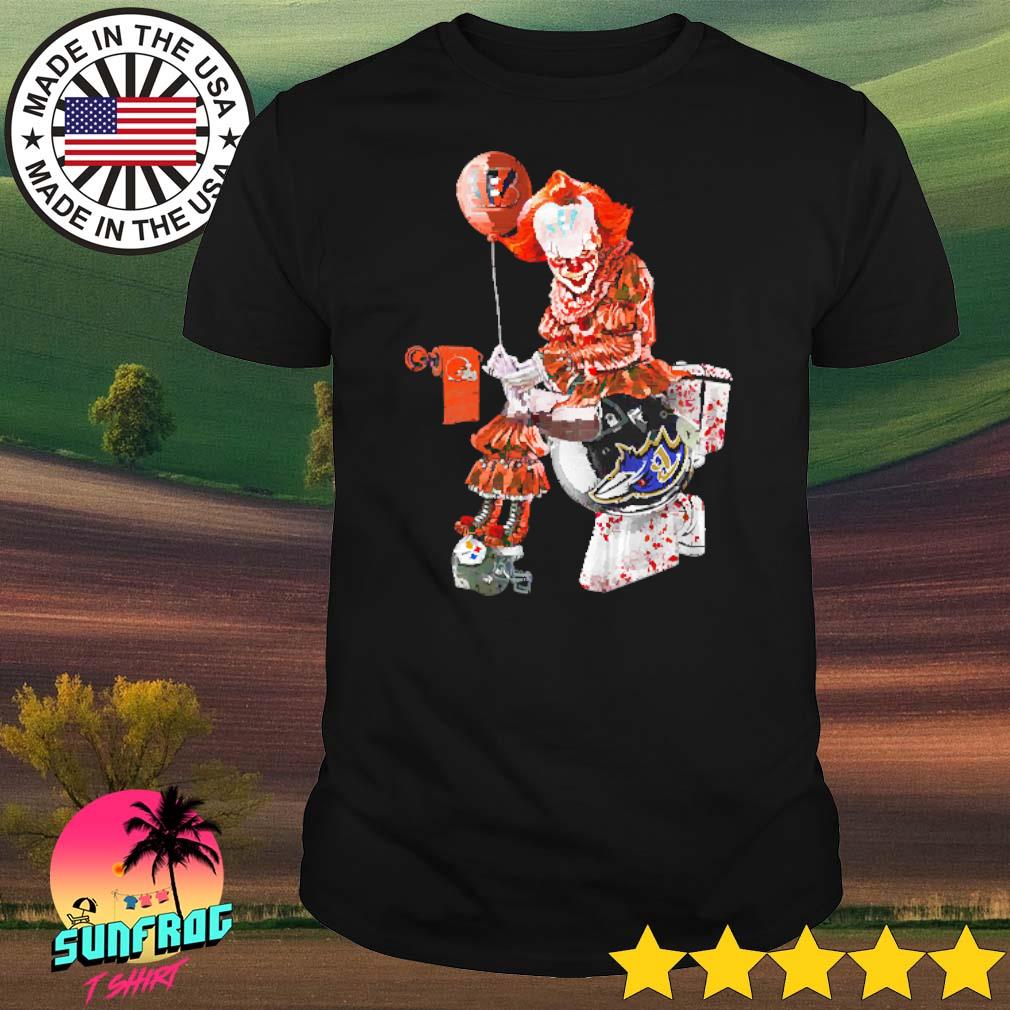 Pennywise Cincinnati Bengals Cleveland Browns Pittsburgh Steelers and  Baltimore Ravens toilet shirt