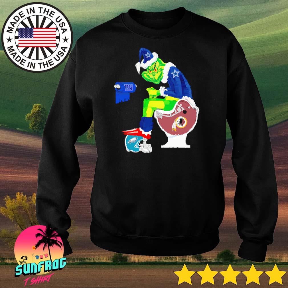 The Grinch Dallas Cowboys Shit On Toilet Philadelphia Eagles And Other  Teams Christmas Shirt