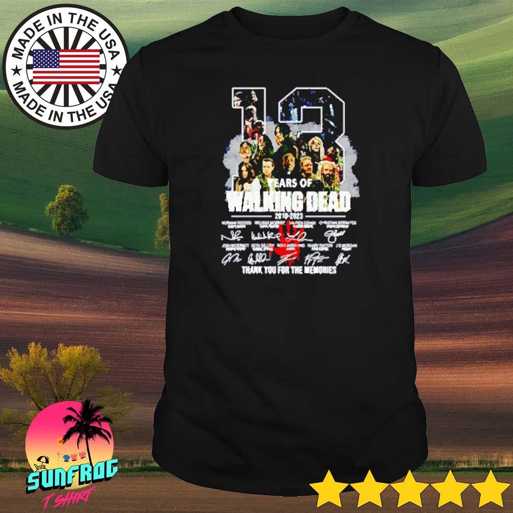 13 Years of Walking Dead 2010-2023 thank you for the memories shirt