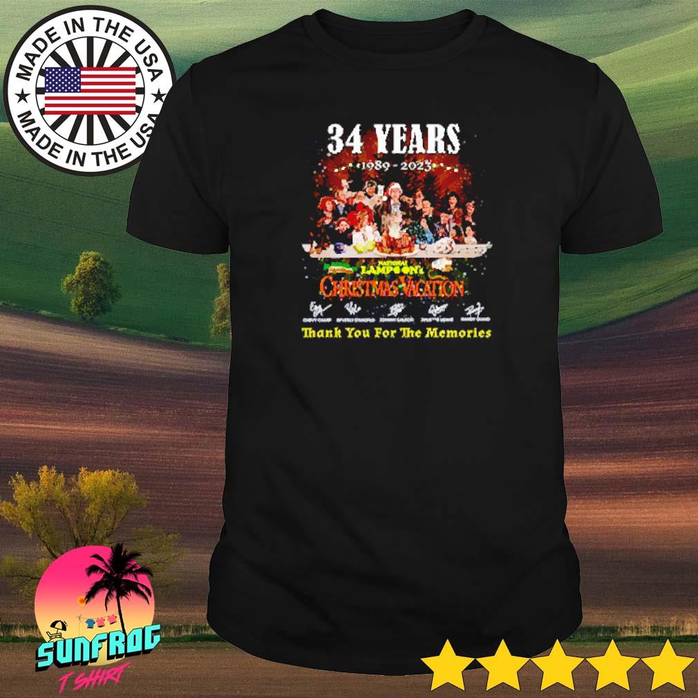 34 Years Christmas vacation thank you for the memories shirt