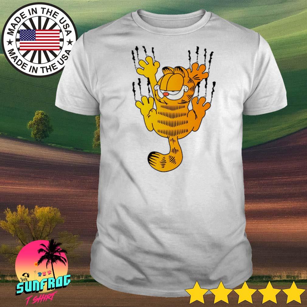 Garfield the cat scratch wall shirt