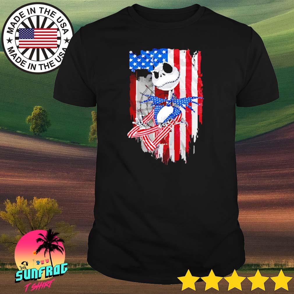 Jack Skellington American flag shirt