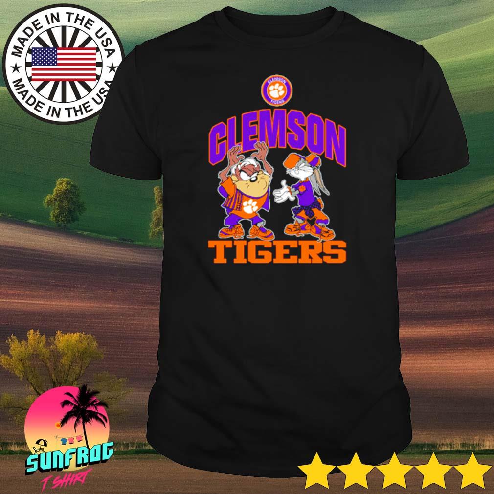 Looney Tunes Tasmanian Devil and Bugs Bunny Clemson Tigers shirt