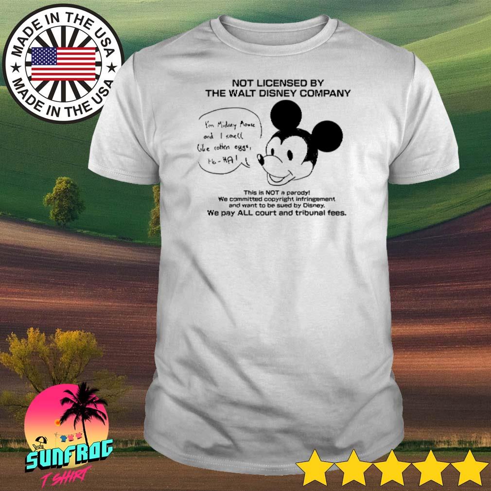 Mickey Mouse not licensed by the Walt Disney company shirt