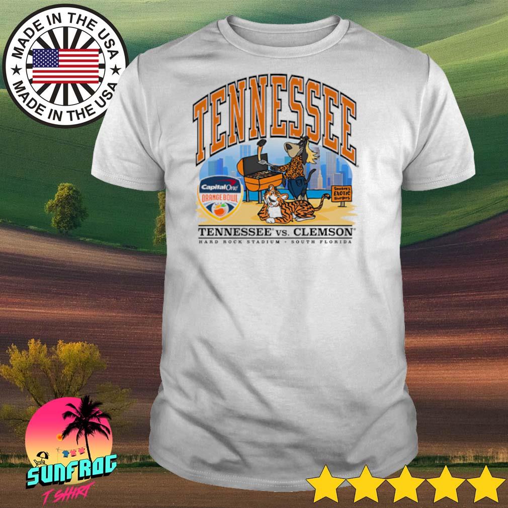 Orange Bowl Tennessee Volunteers vs Clemson Tigers mascot Hard Rock Stadium shirt